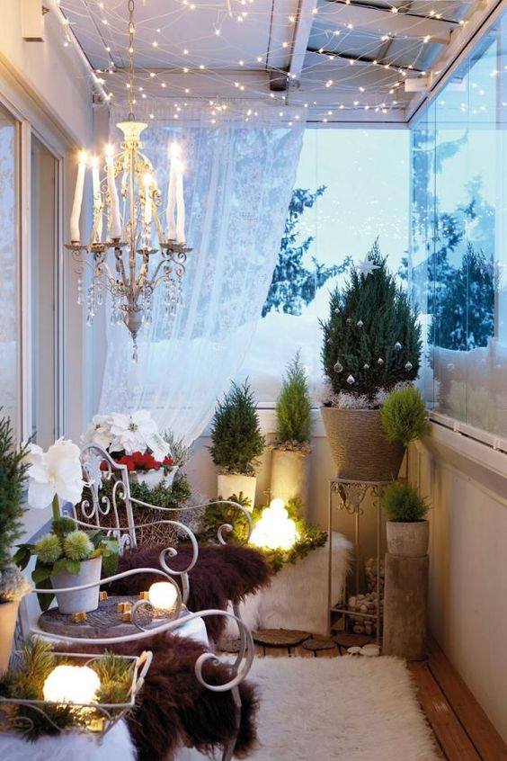 balkon Vyzdobte si balkón a parapety: 25+ krásných zimních nápadů