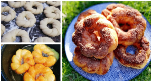 spróbuj tych smażonych wieńców cynamonowych, które z pewnością spodobają się wszystkim!