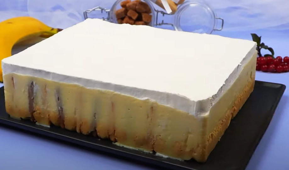 recept na vynikající piškotový dezert se smetanou a vanilkový krémem! recept na vynikající piškotový dezert se smetanou a vanilkový krémem!