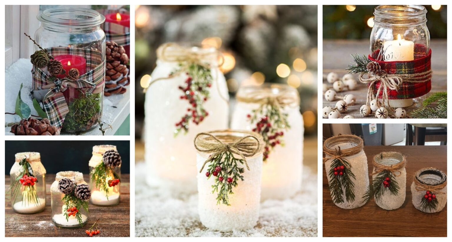 Luksusowy zimowy świecznik ze słoika – stwórz dekorację niemal za darmo!
