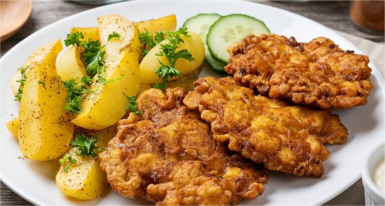 Cygańskie kotlety z kurczaka bez panierki: Soczyste placuszki z cebulą, curry i młodymi ziemniakami