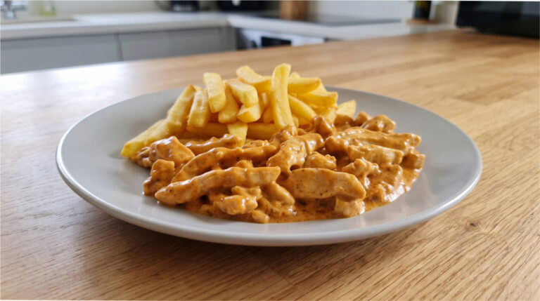 Kurczak w paskach w sosie śmietanowym: Szybka kolacja z jednej patelni o delikatnym smaku