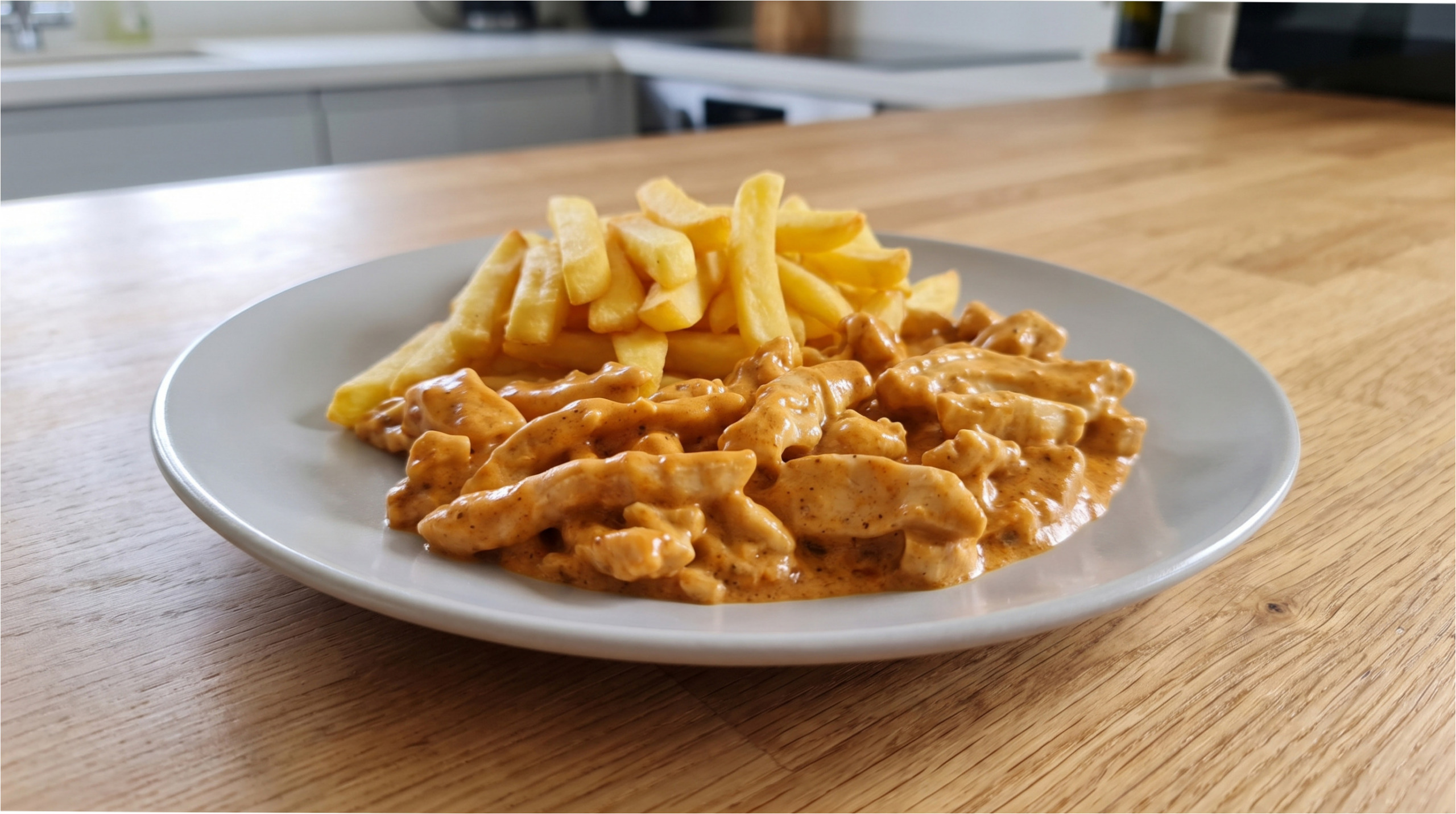 Kurczak w paskach w sosie śmietanowym: Szybka kolacja z jednej patelni o delikatnym smaku